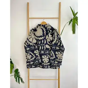 2024 Beste Kwaliteit Suzani Textiel Bovenkleding Winter Draagbare Kunst Vintage Stijl Suzani Jasje Ambachtelijk Borduurwerk