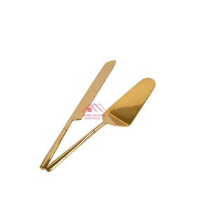Herramienta de lujo de calidad superior, logotipo personalizado, Metal, oro, acero inoxidable, cuchillo para Pastel de Bodas y juego de servidor para fiestas de cumpleaños - Product Image 2