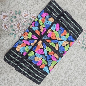 Sac à main élégant bohème fait à la main perlé pour les femmes sac de soirée brodé avec perles de verre style enveloppe à la mode pour les filles - Product Image 5