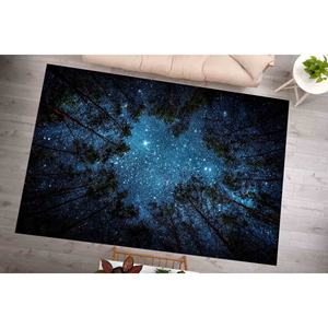 Alfombra Bosque Cielo Estrellado: Decoración para Sala de Estar Apta para Mascotas, Alfombra Suave con Pelo Largo - Product Image 2