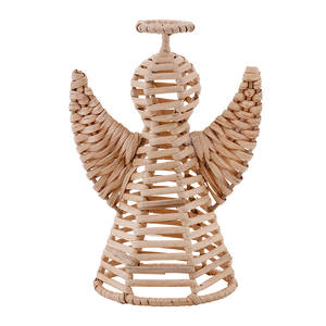 Figurine d'ange en rotin artisanal, décoration de Noël en osier tissé à la main, haute qualité, vente en gros d'usine OEM ODM - Product Image 6