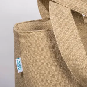 Borsa Shopper in Cotone Riciclato Sostenibile con Soffietto, Borse Promozionali per Consumatori Eco-consapevoli - Product Image 6
