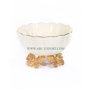 Papillon conception plaqué or décoration de Table maison vaisselle bols à mélanger les aliments dernière nouvelle collection nourriture et fruits secs bol - Product Image 1