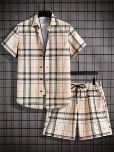 Ensemble de chemise short 100% coton décontracté personnalisé Ensembles de t-shirts imprimés en 3D de qualité supérieure Ensemble de shorts respirants élégants pour hommes - Product Image 2