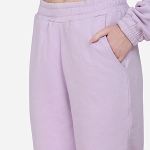 ชุดจ็อกเกอร์ผู้หญิงน้ำหนักเบาพิมพ์ลายโลโก้100% ไหล่ชุดวอร์มผ้าคอตตอนผ้าฟลีซสำหรับวิ่งจ๊อกกิ้งฤดูหนาว - Product Image 4