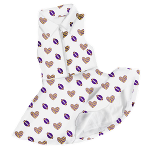 Robe de tennis d'été décontractée avec short attaché pour filles enfants imprimé personnalisé célèbre équipe design à la mode avec fermeture éclair pour le jour du match - Product Image 3