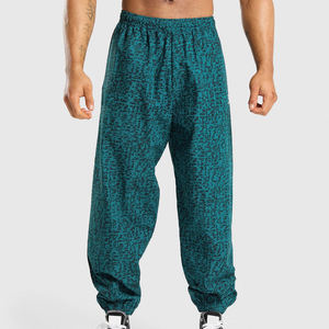 High Waist Custom <b>Joggers</b> Sweatpants for Men Solid Breathable Canvas Pants with Logo Print Dark Wash <b>Oversized</b> Pant Drawstring - Product Image 1