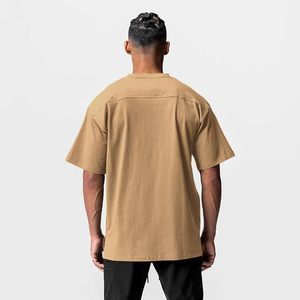 T-shirts de sport pour hommes en coton de haute qualité à manches courtes et col rond, vêtements de gym amples pour hommes S-XXL 2025 - Product Image 3