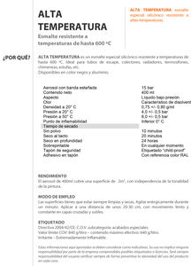 Vernice spray nera speciale per alte temperature, 400 ml. (Faren 7VV400) - Product Image 3