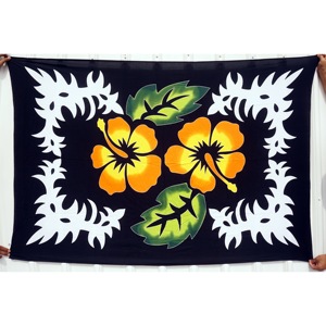 Pareos Hawaianos Pintados a Mano 100% Rayón de Alta Calidad, Ropa de Playa Personalizada al por Mayor, Cubierta para las Islas del Pacífico Asiático HPMU002-03-180 - Product Image 1