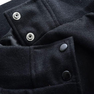 Chaqueta Universitaria de Lona Recubierta de Lana/Poliéster Más Vendida, Diseño Personalizado Delgado de Primavera, Unisex - Product Image 5