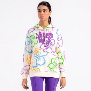 Sweat à capuche imprimé bouffant surdimensionné pour femme avec design unique Streetwear décontracté pour l'hiver Grand logo avant imprimé en sérigraphie - Product Image 6