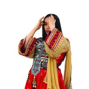 Dernière robe Balochi de haute qualité pour femmes Nouveau design Bouton en dentelle respirant Style décontracté/de fête Motif solide Prix de gros - Product Image 5