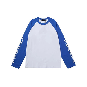 Camiseta personalizada de alta calidad para hombre, manga larga, cuello redondo, manga raglán, 100% algodón, transpirable, de secado rápido, informal, 180g - Product Image 5