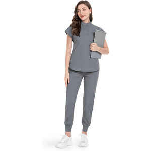 Cómodo Algodón elástico médico Scrub Set enfermera médico uniformes Hospital quirúrgico Unisex Joggers cuello en V Top logotipo personalizado - Product Image 1