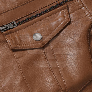Veste en cuir pour homme, vêtement d'extérieur de mode, vêtements d'hiver, vêtements en cuir durables, design moderne - Product Image 4