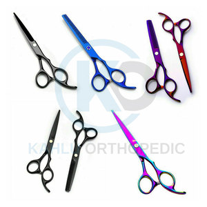 Professionnel 6.5 ''Salon de coiffure coupe de cheveux ensemble d'amincissement lames en acier inoxydable avec poignées en acier ciseaux de coiffure - Product Image 2