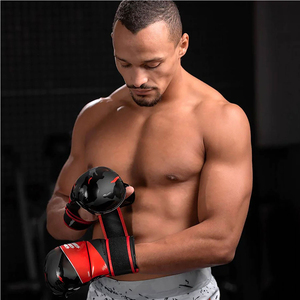 Gants de boxe en cuir durable personnalisés en gros avec poignet Meilleures ventes Gants MMA personnalisés Conception OEM - Product Image 4
