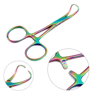 Pinzas profesionales para toallas Backhaus con revestimiento de Color arcoíris, pinzas quirúrgicas manuales de acero inoxidable, reutilizables, certificadas por la CE, personalizadas - Product Image 4