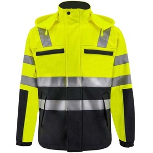 ZOHSUB POWER INDUSTRY Hi Vis ANSI Class 1 Reflective LED Flash Waterproof Windbreaker <b>Jacket</b> for Construction <b>Worker</b> Uniform - Product Image 1