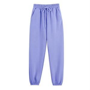 Nouveau style Logo personnalisé femmes décontracté solide longueur régulière hiver à manches longues polaire à capuche survêtement empilé pantalon - Product Image 4