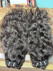 Paquets de cheveux humains indiens vierges naturels non traités bouclés à double trame pour femmes noires en gros - Product Image 4