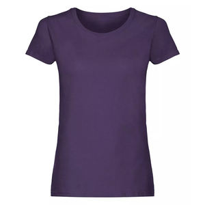 T-shirt en coton respirant pour femmes, col rond, couleur ajustée, anti-rétrécissement, anti-boulochage, imprimable, sweatshirts à capuche pour femmes - Product Image 5