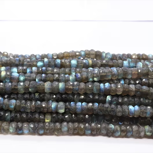 High Quality <b>Labradorite</b> Faceted Rondelle Beads 6-7mm Wholesale <b>Labradorite</b> Gemstone Bead Strands for Jewelry Making - Product Image 2
