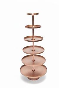 Elegante Soporte para Tartas de 5 Niveles, Dorado, Torre de Exhibición de Postres de Lujo, Decoración para Bodas, Fiestas y Eventos, Centro de Mesa, Bandeja para Servir Alimentos - Product Image 5