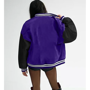 Chaqueta universitaria de lana de talla grande al por mayor de OEM personalizada para invierno 100% chaqueta universitaria de béisbol para hombre a la venta transpirable - Product Image 2