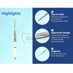 Pince à épiler en acier inoxydable de précision pince à coton chirurgicale dentaire réutilisable Source d'alimentation manuelle prix usine OEM ODM disponible - Product Image 4