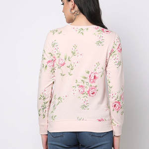 Sudadera lisa con cuello redondo para mujer Sudadera con logotipo personalizado para mujer Color sólido de alta calidad para mujer - Product Image 2