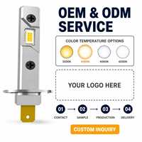 Ampoule de phare LED pour voiture H1 4300K Blanc chaud CSP Canbus 12V Adaptation universelle Lampe de phare