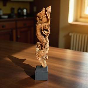 Support en bois antique pour connecteurs et supports d'étagères - Product Image 2