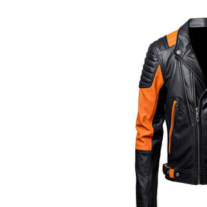 Veste en cuir coupe-vent pour moto homme, couleurs et logo personnalisés, qualité d'exportation OEM 2026 - Product Image 4
