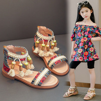 2025 Sandales d'Été Tendance pour Filles, Chaussures Enfants de Styles Chinois