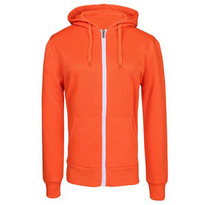 Sudadera de algodón personalizada para hombre, sudaderas con capucha, jersey con cremallera transpirable sólido, sudadera básica con estampado en relieve de talla grande para invierno - Product Image 3