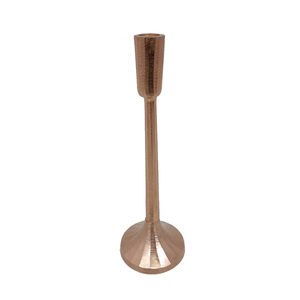 Candelero cónico de oro rosa antiguo, decoración de iluminación de mesa de aluminio para Navidad Para Boda y fiesta en casa - Product Image 3