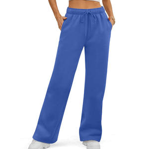 Pantalons de survêtement évasés tendance à la vente chaude pour femmes, tissu de haute qualité, matière douce texturée, pantalons de survêtement évasés pour femmes - Product Image 1