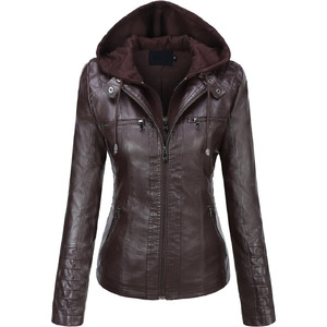 Chaqueta Bomber de Cuero Vacuno Marrón Oscuro Genuino para Mujer, a la Moda 2026, Transpirable, Duradera, para Invierno, Color y Logotipo Personalizables - Product Image 1