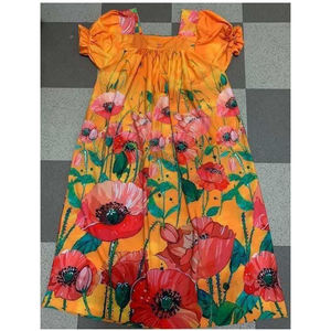 Hot Sales Micronesia Mumu Dress Chuuk <b>Stretch</b> Mumus Polynesian Tribal Print Vintage Square Neck Loose Midi Dresses - Product Image 3