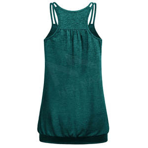 Camiseta sin mangas ligera y cómoda para mujer con logotipo Camiseta sin mangas deportiva personalizada para mujer Camiseta sin mangas de talla grande lavable a máquina - Product Image 2