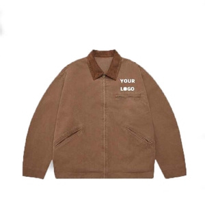 Premium Quality Vintage <b>Men's</b> Cotton Waterproof Breathable Embroidered Outdoor <b>Jacket</b> with Front Logo and Plus Size Options - Product Image 6