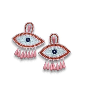 Glass with Crystal Embroidered Brooch Hand Embroidery and Bullion Wire Beaded Fashion Brooch - Product Image 5