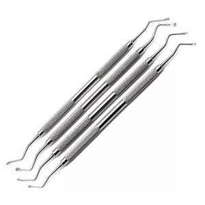 PERIODONTAL LUCAS CURETTES DENTAL SURGICAL HIGH QUALITY INSTRUMENTS GERMAN STAINLESS STEEL SET of 4 PCS - Product Image 4