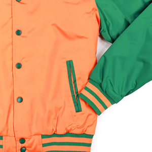 Blouson Bomber Universitaire Florida A&M FAMU Brodé Lettres Grecques Bicolore Réversible Imperméable Unisexe Tenue de Match Printemps - Product Image 3