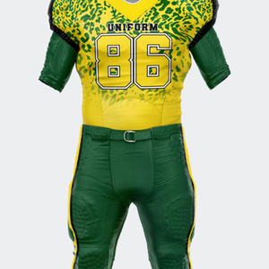 2025 dernière conception uniforme de Football américain pour hommes haute qualité séchage rapide Polyester respirant demi manches grande taille ensembles - Product Image 1