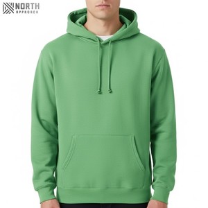Otoño Invierno alta calidad 100% algodón cuello redondo sudadera hombres pulóver estilo con capucha logotipo personalizado impresión bordado tejido - Product Image 2