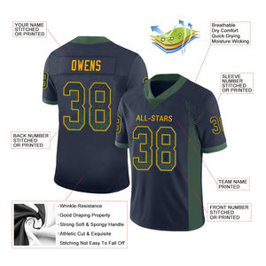 Best Selling Adult Team Tackle Twill American Football Jersey V Neck Customized American Football Jersey <b>Shirt</b> - Product Image 3