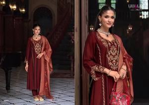 ชุดเดรสทรงเอไลน์ ผ้าไหมปักลายด้านใน แบบดั้งเดิม ความยาวระดับเข่า ใส่ได้ทุกฤดู สำหรับผู้หญิง สไตล์อินเดีย-ปากีสถาน งานฝีมือ แห้งเร็ว ทรงปกติ - Product Image 3